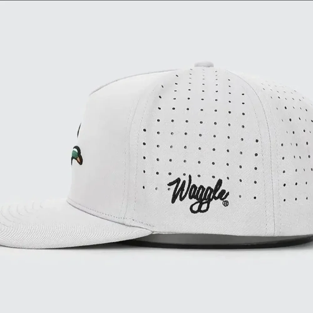 Waggle White Embroidered Duck Cap - Picture 2 of 4